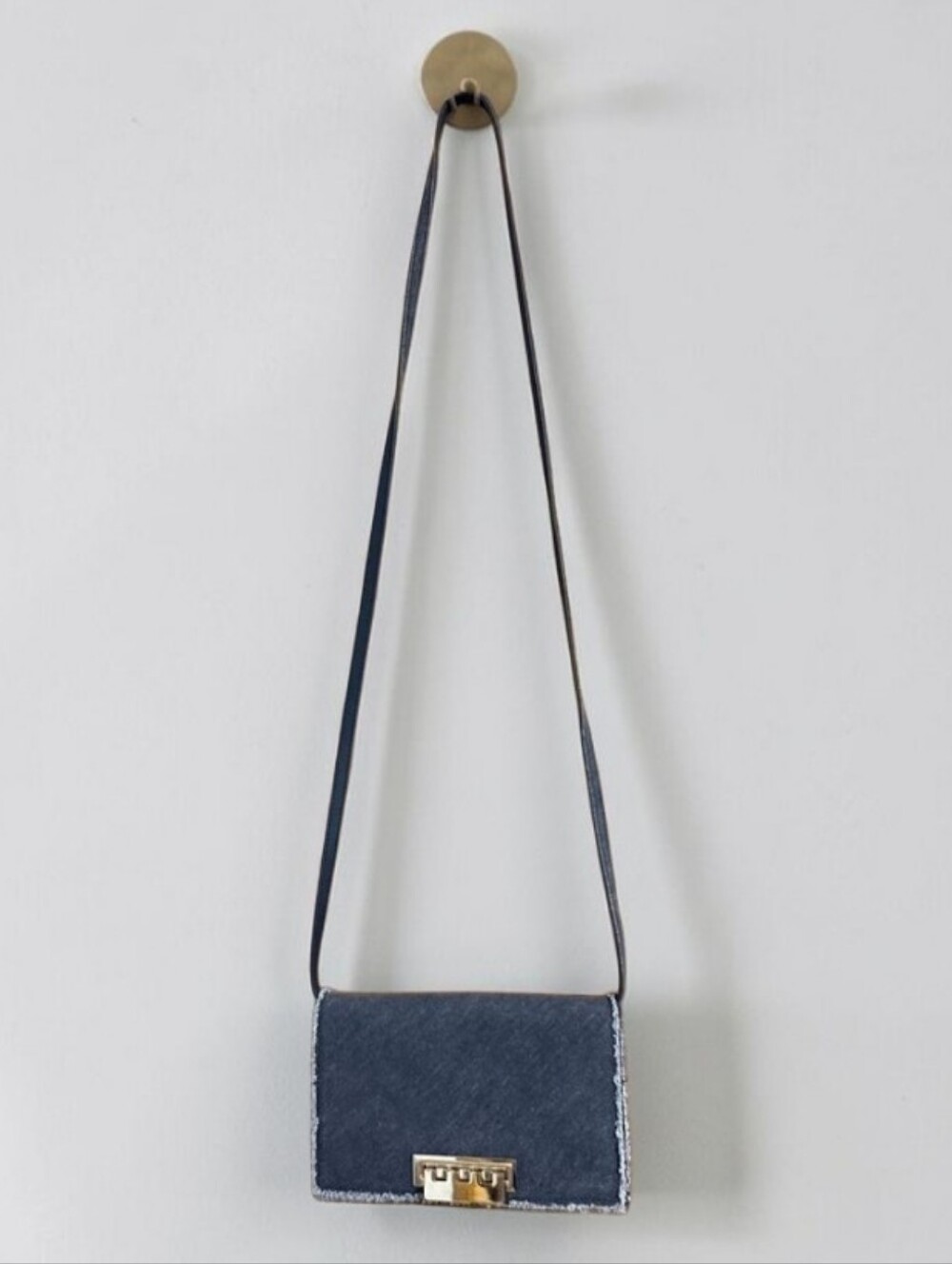 ZAC Zac Posen Earthette Denim Crossbody Wallet/Bag, EC, Original MSRP $295
